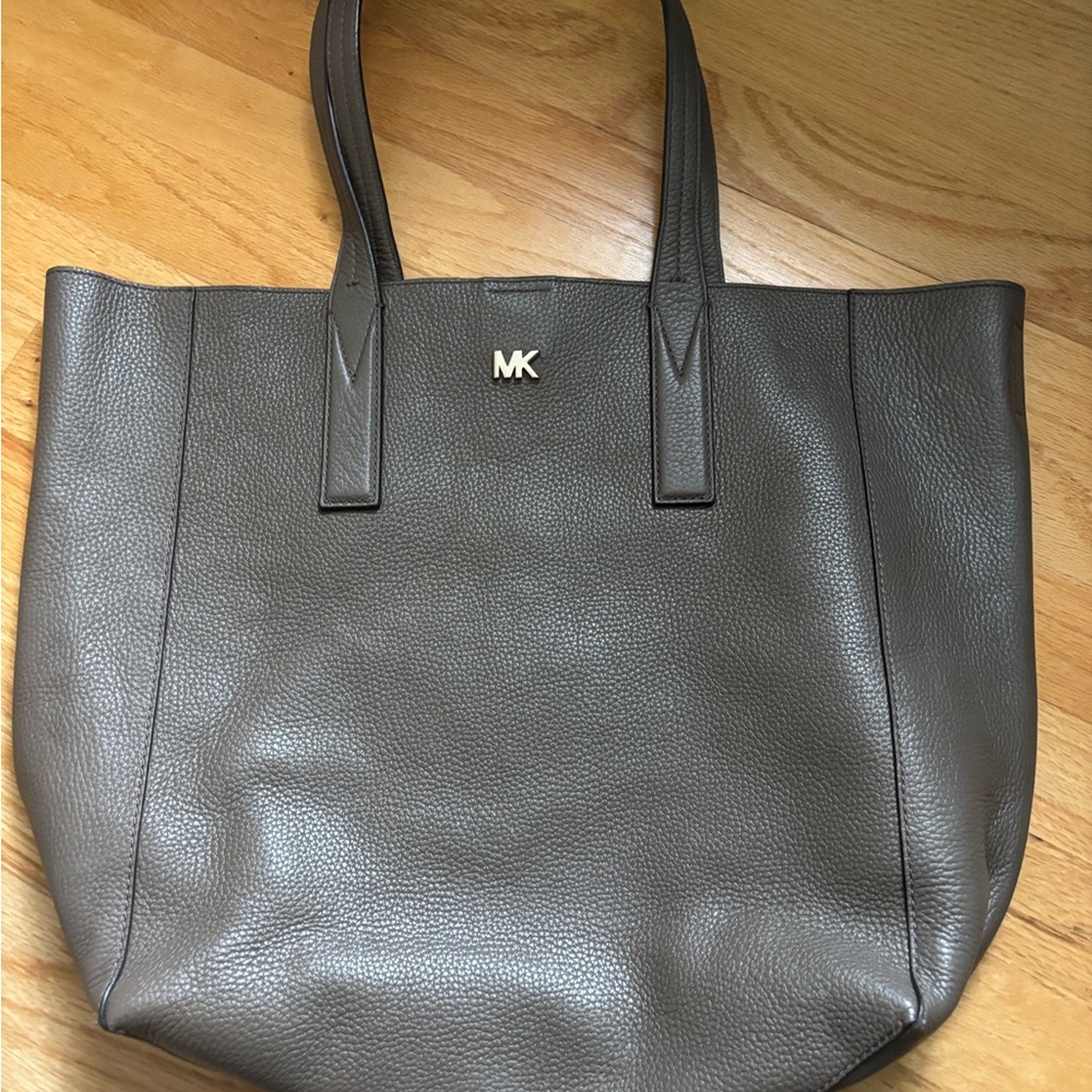 Michael Kors Dark Gray Leather Tote